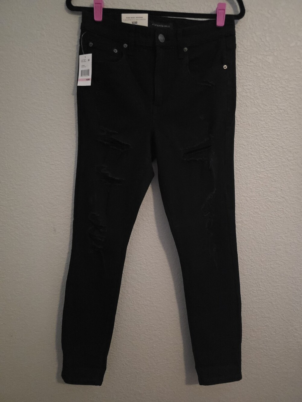 Aeropostale Black Distressed Skinny Jeans